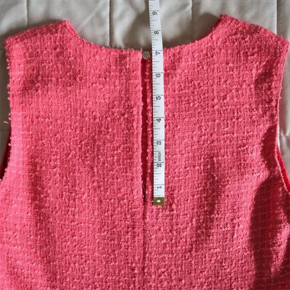 Coral Zara Textured Sleeveless Fit and Flare Dress - Picture 5 of 9